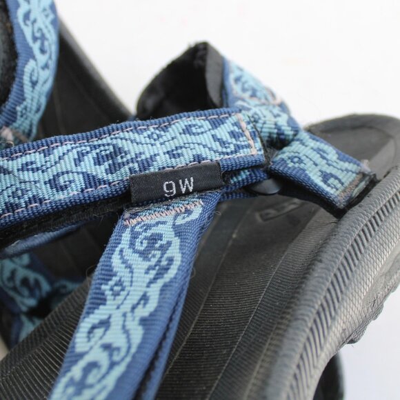 Teva Women's Black Blue Wave Outdoor All Terrain Sandals 6576 Size 9 - Picture 5 of 6